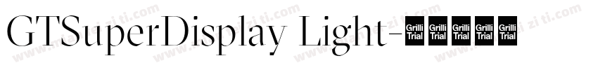 GTSuperDisplay Light字体转换
